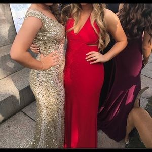 Red jovani prom dress